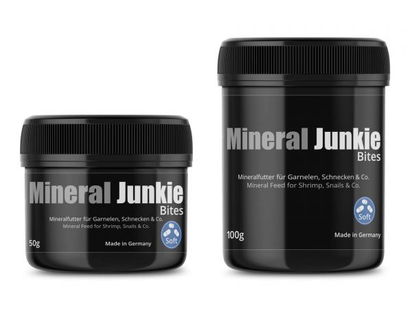 GlasGarten - Mineral Junkie Bites - Futter für Garnelen, Krebse, Schnecken im Aquarium