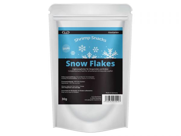 GlasGarten - Garnelenfutter Shrimp Snacks Snow Flakes, 30g