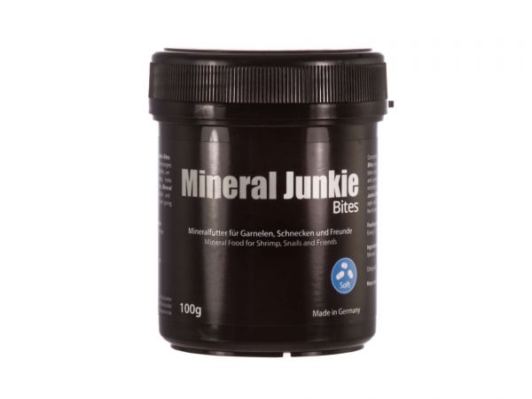 GlasGarten - Mineral Junkie Bites - 100g-Dose - Ergänzungsfutter für Garnelen im Aquarium