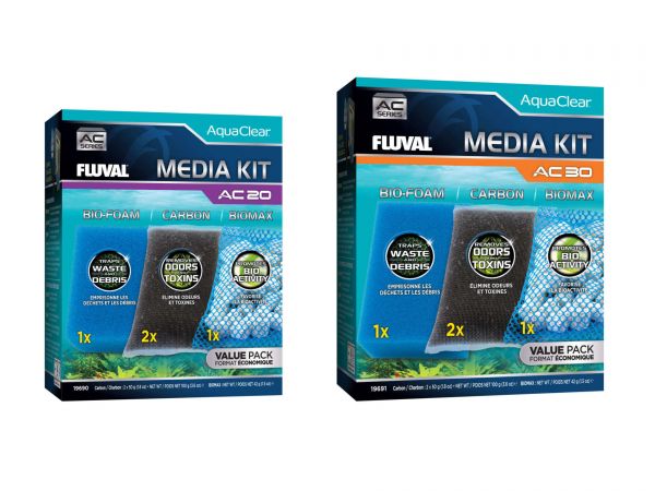 Fluval - AquaClear Medienwartungsset - Filtermedien-Set für AC20 & AC30