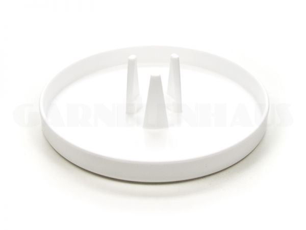 Food bowl EBI with adapter for feeding tube, white