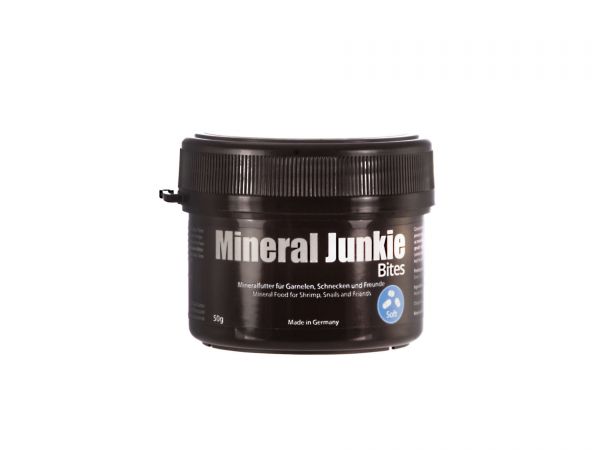 GlasGarten - Mineral Junkie Bites - 50g-Dose - Ergänzungsfutter für Garnelen im Aquarium