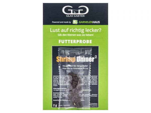 GlasGarten - Shrimp Dinner 2 Shrimp Feed, Main Food for Shrimp into the Aquarium - free sample