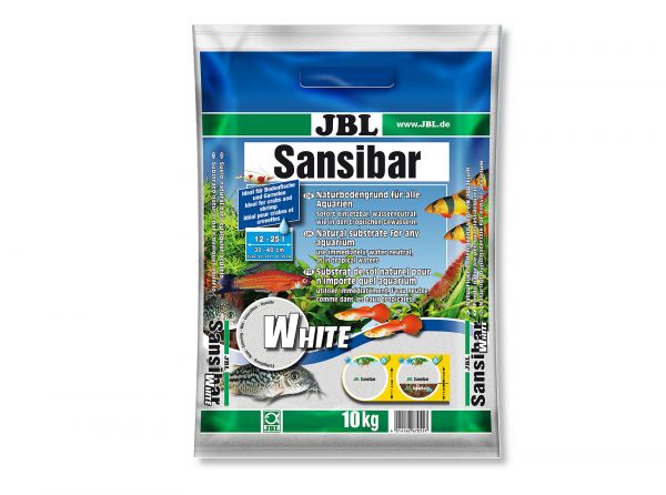 JBL - Sansibar WHITE Bodengrund für Aquarien, 10 kg