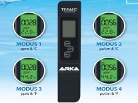 Preview: Arka - TDS / EC - Messgerät für Aquarien und Teiche Einstellungen Preview: Arka - TDS / EC - Messgerät für Aquarien und Teiche Einstellungen