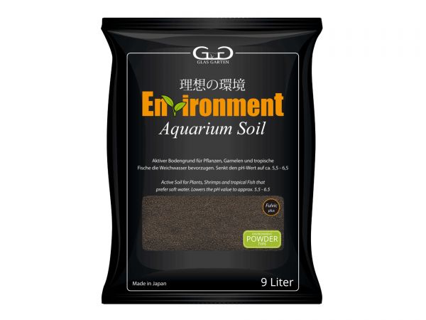 GlasGarten - Environment Aquarium Soil, Powder Type, 9 Liter