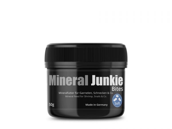 GlasGarten - Mineral Junkie Bites - 50g-Dose - Ergänzungsfutter für Garnelen im Aquarium