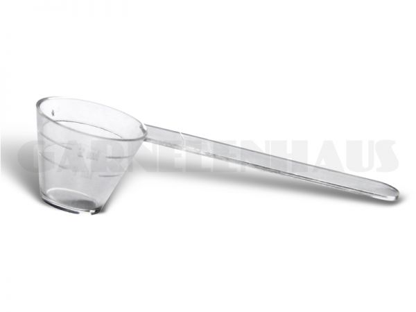 Dosing spoon marked with 1 and 2 ml