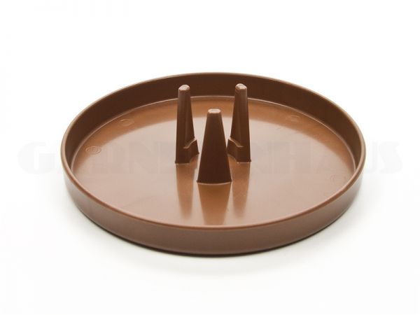 Food bowl EBI with adapter for feeding tube, brown