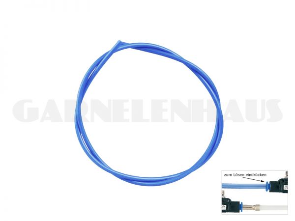 CO2 hose, transparent blue, 2 m