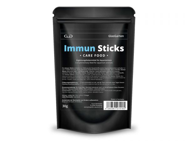GlasGarten - Immun Sticks - Care Food - Garnelenfutter und Immunsystem
