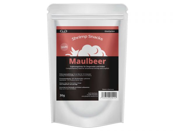GlasGarten - Garnelenfutter Shrimp Snacks Maulbeer, 30g